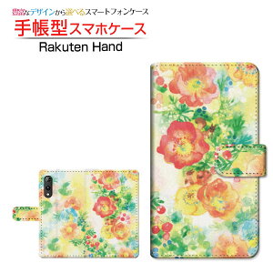 Rakuten Hand 5G���N�e�� �n���h �t�@�C�u�W�[�y�V���o�C���蒠�^ �J�������Ή� �X�}�z�J�o�[ �_�C�A���[�^ �u�b�N�^Flowers dance