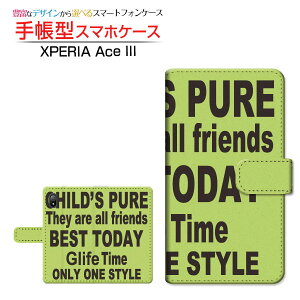 XPERIA Ace III [SO-53C SOG08]�G�N�X�y���A �G�[�X �}�[�N�X���[docomo au UQ mobile Y!mobile�蒠�^ �J�������Ή� �X�}�z�J�o�[ �_�C�A���[�^ �u�b�N�^���S YELLOWISH GREEN