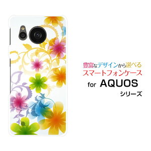 AQUOS sense7 [SH-53C SHG10]ANIX ZXZudocomo au UQ mobileIWi fUCX}z Jo[ P[X n[h TPU \tg P[XPastel Flower type003