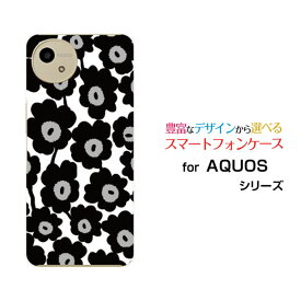 AQUOS wish4 アクオス ウィッシュフォー[SH-52E]docomo Y!mobileオリジナル デザインスマホ カバー ケース ハード TPU ソフト ケース北欧風花柄type1ブラック
