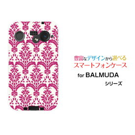 BALMUDA Phoneバルミューダ フォンSoftBankオリジナル デザインスマホ カバー ケース ハード TPU ソフト ケースダマスク type2 レッド