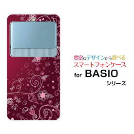 BASIO3 [KYV43]ベイシオ スリーauオリジナル デザインスマホ カバー ケース ハード TPU ソフト ケース春模様(パープル)