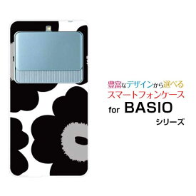BASIO3 [KYV43]ベイシオ スリーauオリジナル デザインスマホ カバー ケース ハード TPU ソフト ケース北欧風花柄type2ブラック