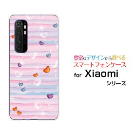 Mi Note 10 Liteミー ノート テン ライト格安スマホオリジナル デザインスマホ カバー ケース ハード TPU ソフト ケースパステルボーダーハート