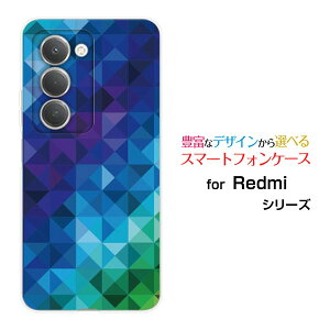 Redmi 15 5G [A501XM]���b�h�~�[ �t�B�t�e�B�[�� �t�@�C�u�W�[SoftBank�X�}�z �J�o�[ �P�[�X �n�[�h TPU �\�t�g �P�[�XMosaic Pattern