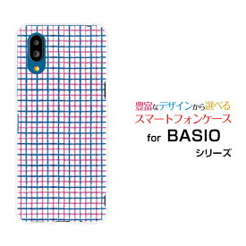 BASIO active2 [SHG12]ベイシオ アクティブツーau UQ mobileオリジナル デザインスマホ カバー ケース ハード TPU ソフト ケース手書き風チェックピンクブルー