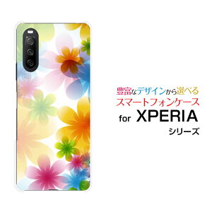 XPERIA 10 III Lite�G�N�X�y���A �e�� �}�[�N�X���[ ���C�g�y�V���o�C���I���W�i�� �f�U�C���X�}�z �J�o�[ �P�[�X �n�[�h TPU �\�t�g �P�[�XPastel Flower type002