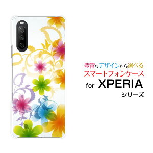 XPERIA 10 III Lite�G�N�X�y���A �e�� �}�[�N�X���[ ���C�g�y�V���o�C���I���W�i�� �f�U�C���X�}�z �J�o�[ �P�[�X �n�[�h TPU �\�t�g �P�[�XPastel Flower type003
