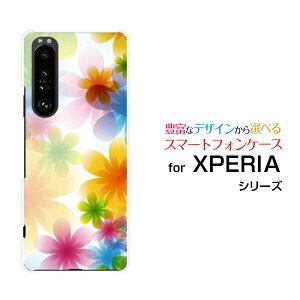 XPERIA 1 III [SO-51B SOG03 SoftBank]�G�N�X�y���A ���� �}�[�N�X���[docomo au SoftBank�I���W�i�� �f�U�C���X�}�z �J�o�[ �P�[�X �n�[�h TPU �\�t�g �P�[�XPastel Flower type002