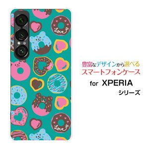 XPERIA 1 VII [SO-51F]docomo au SoftBankX}zP[X Jo[ n[h \tg P[XLove Donuts