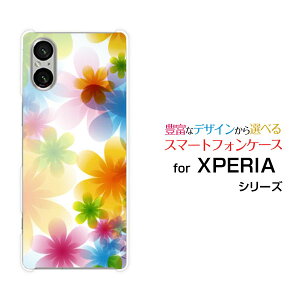 XPERIA 5 V [SO-53D SOG12]GNXyA t@Cu }[Nt@Cudocomo au SoftBank yVoCIWi fUCX}z Jo[ P[X n[h TPU \tg P[XPastel Flower type002
