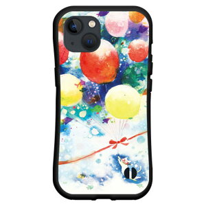 落としても割れにくい驚きの衝撃吸収力豊富なオリジナルデザイン耐衝撃 ハイブリッドケースiPhone 15 Plusアイフォン フィフティーン プラスdocomo au SoftBank 楽天モバイルねこと海のふうせん