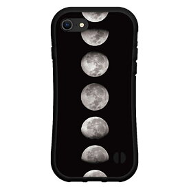 落としても割れにくい驚きの衝撃吸収力豊富なオリジナルデザイン耐衝撃 ハイブリッドケースiPhone SE (第3世代)アイフォン エスイー 2022 SE3docomo au SoftBank 楽天モバイル宇宙柄 Moon Phases