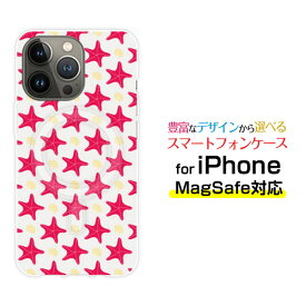 MagSafe対応 スマホケースiPhone 14 14Plus 14Pro 14ProMax 13 13Pro 13miniマグセーフ対応 オリジナルデザイン ケース カバードットヒトデ(赤×白)