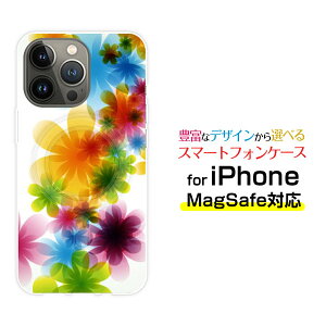 MagSafe対応 スマホケースiPhone 14 14Plus 14Pro 14ProMax 13 13Pro 13miniマグセーフ対応 オリジナルデザイン ケース カバーPastel Flower type001
