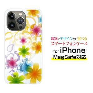 MagSafe�Ή� �X�}�z�P�[�XiPhone 14 14Plus 14Pro 14ProMax 13 13Pro 13mini�}�O�Z�[�t�Ή� �I���W�i���f�U�C�� �P�[�X �J�o�[Pastel Flower type003