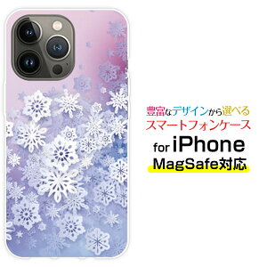 MagSafeΉ X}zP[XiPhone 14 14Plus 14Pro 14ProMax 13 13Pro 13mini}OZ[tΉ IWifUC P[X Jo[Snow Crystal