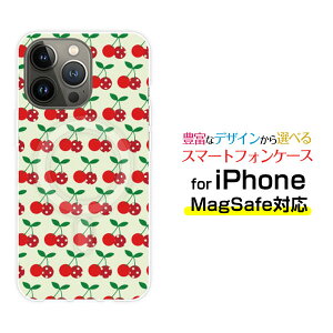 MagSafe対応 スマホケースiPhone 14 14Plus 14Pro 14ProMax 13 13Pro 13miniマグセーフ対応 オリジナルデザイン ケース カバードットチェリー