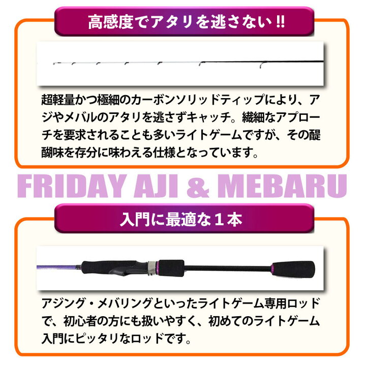 楽天市場】アジング・メバリング入門 フライデーライトゲームセット 