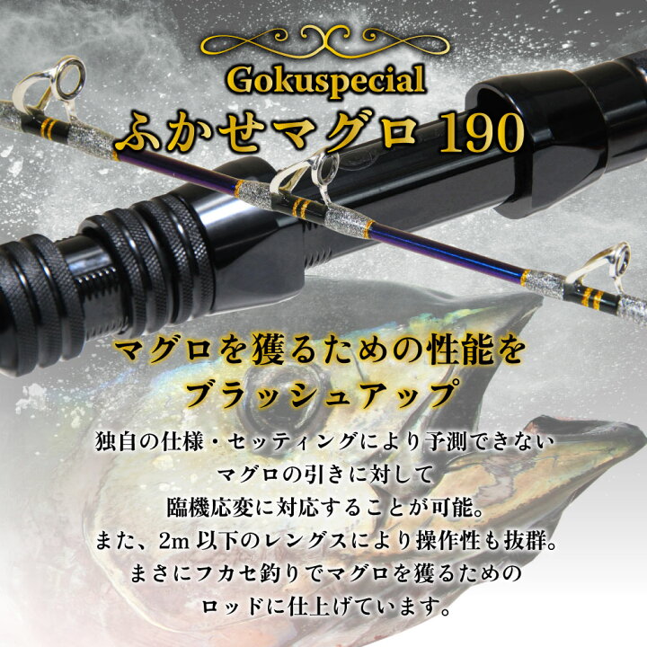 楽天市場】フカセマグロ対応セット ゴクスペマグロフカセ190＆シマノ 