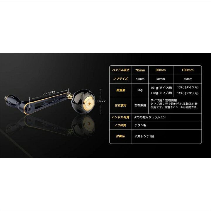 楽天市場】GOMEXUS シングルハンドル ねじ込み式 100mm シマノ用(gome 