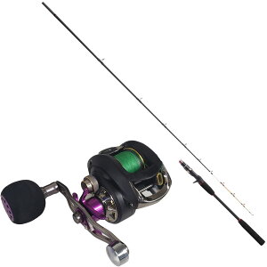 明石船タコ釣りに使える バトルクロス船タコ 180MH & スポーツライン CCベイト BJ100H PE2号糸付セット (ori-funeset553)|船 釣り 船タコ タコ ロッド 竿 糸付き 入門用 タコエギ 船タコ専用 スポー