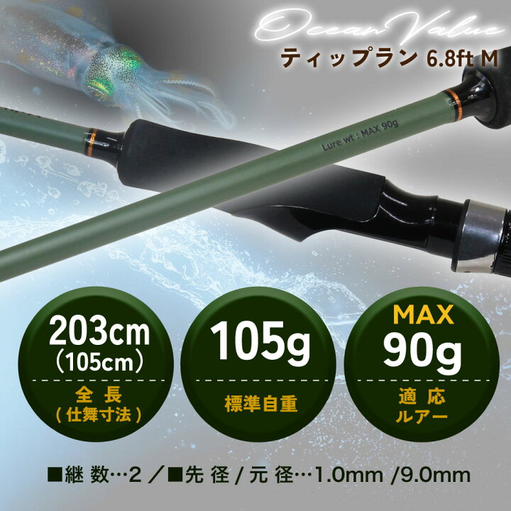 楽天市場】おり釣具オリジナル ティップランエギングセット 