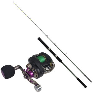 明石船タコ釣りに使える オーシャンバリュー 船タコ 165 & スポーツライン CCベイト BJ100H PE2号糸付 ロッド&リール セット (takoset-58)|おり釣具 船タコ 専用竿 ベイトリール PE2号 ライン付き