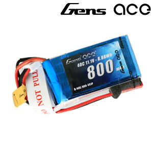 Gens Ace 11.1V 800mAh 40C 3S \ obe[ DTS 200 Ή (ga-b-40c-800-3s1p-jst) bWRw֘Ai h[ DEVO7 DEVO10 v|
