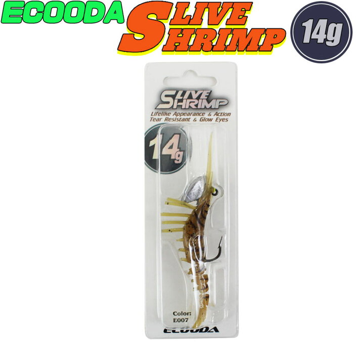 楽天市場 Cpost リアルなアクション Ecooda ライブシュリンプ14g Live Shrimp Basic Live14 バス アコウ キジハタ ロックフィッシュ マゴチ ガシラ アカハタ ソイ カサゴ アラカブ シュリンプ エビ おり釣具 楽天市場店