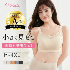 【新入荷完了】Veimia小さく見せるブラジャーノンワイヤーブラ 胸小さく見せるブラ 揺れ防止ブラ 超薄手カップ ブラジャー 痛くない 安定感 脇肉改善 収納やすい 垂れ防止 揺れない 送料無料　ちいさく見せるブラ レディース