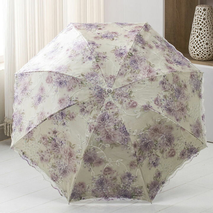 安心の定価販売 795 晴雨兼用日傘 デイジー 花柄 ブラック 三つ折り 795 晴雨兼用日傘 デイジー 花柄 ブラック 三つ折り