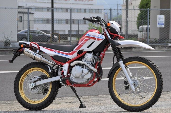 楽天市場】ヤマハ セロー250 全型式対応 スリップオンマフラー ブルー 