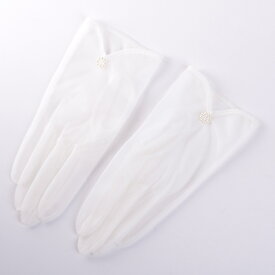ウェディンググローブ パール 日本製 手袋 ブライダル 花嫁 結婚式 挙式 オフホワイト 生成