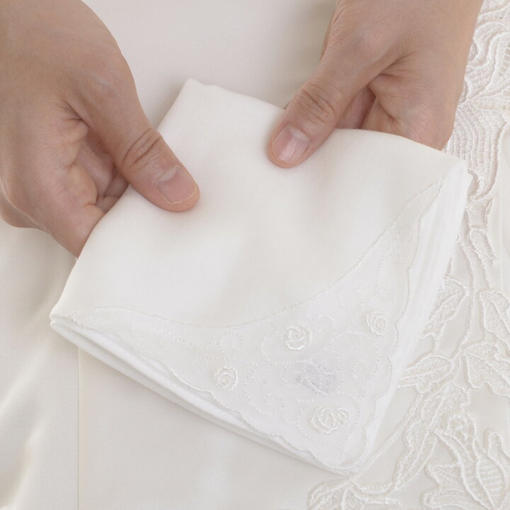 ハンカチ メンズ フォーマル ブライダル ホワイト ボーダー白 新郎 無地 男女兼用 結婚式 花嫁 66 Off フォーマル