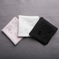 フォーマルハンカチ コーナー刺繍カーネーション 花嫁 結婚式 ウェディングドレス 婦人用 冠婚葬祭【メー…