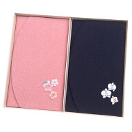 ちりめん刺繍ふくさ 2枚セット 慶弔両用 日本製 結婚式 葬式 袱紗 男性 女性
