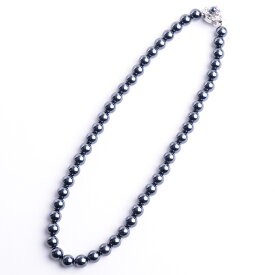 【メール便送料無料】日本製8mm本貝パールネックレス 16インチ 40cm 職人手作り品