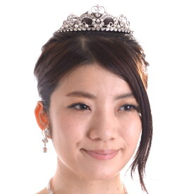 ティアラ ウェディング ブライダル 日本製 スワロフスキー使用 621 花嫁 結婚式 国産