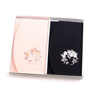 ちりめん桜刺繍ふくさ 2枚セット 紙箱入 慶弔両用袱紗 結婚式 冠婚葬祭 男性用 女性用 日本製 結婚式 か…