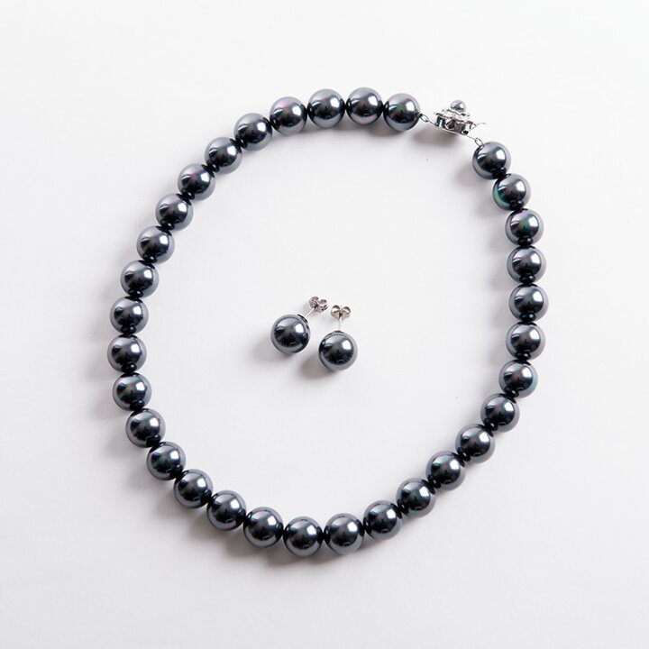 楽天市場】高級12mm花珠南洋黒蝶オーロラ本貝パールネックレス  