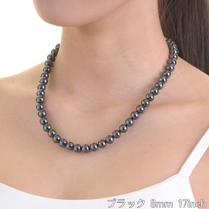 楽天市場】日本製8mm本貝パールネックレス 17インチ 職人手作り品 白蝶 