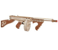 プラザクリエイト サブマシンガン 遊べる3Dウッドパズル 輪ゴム銃 つくるんです 玩具 スナイパー ホビー …