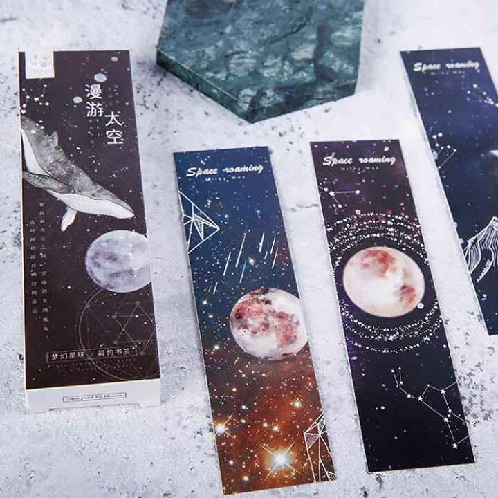 楽天市場 しおり 栞 30枚セット 漫遊太空系列 宇宙 火星 金星 地球 月 星 宇宙飛行 写真 風景 ブックマーク カラフル 紙製 おしゃれ 全ての イラストが全て異なる しおりセット メッセージカード メモカード 3026 卸売のｅｉｅｉ 楽天市場店