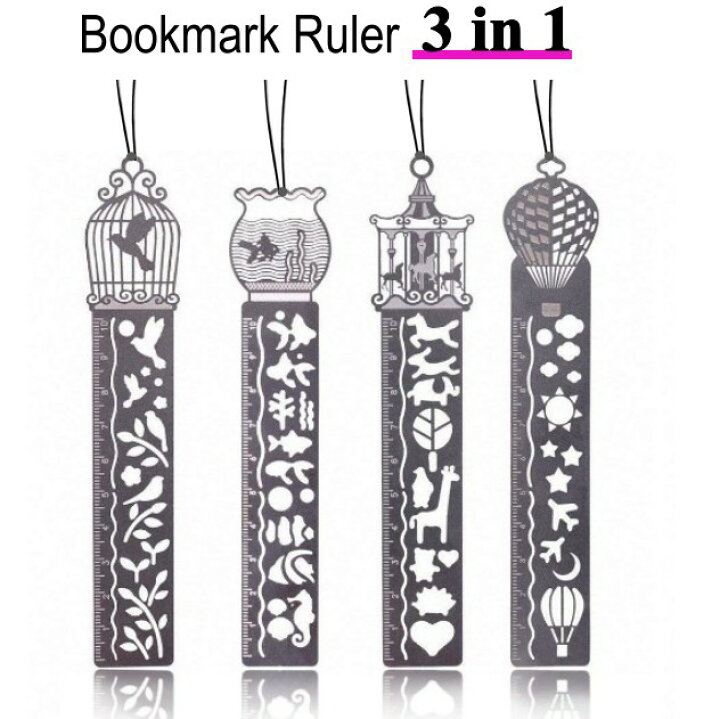 楽天市場 即日出荷 4枚セット しおり 栞 ステンシル 定規 物差し テンプレート 描画ルーラー 多機能 ブックマーク ステンレス製 金属 卸売のeiei 楽天市場店 楽天市場 即日出荷 4枚セット しおり 栞 ステンシル 定規 物差し テンプレート 描画ルーラー 多機能 ブックマーク ステンレス製 金属 卸売のeiei 楽天市場店