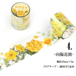 o NAe[v 40mm ԕ Jt  PETf e[v Clear Tape  }XLOe[v K[f fUC ͂ȕ t[ V[ NAXebJ[ CO R[W f ϐ 