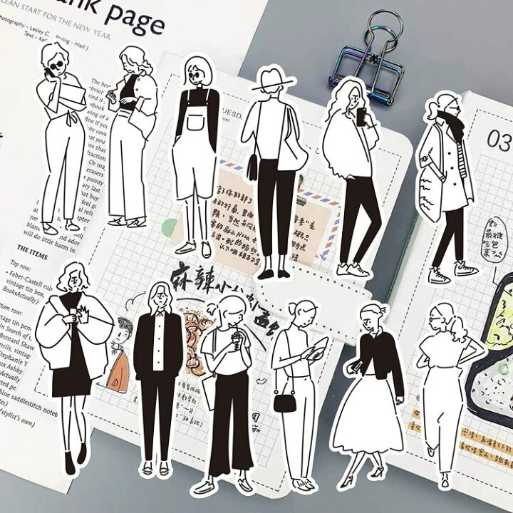 楽天市場 即日出荷 人物シール 63枚 女の子 フレークシール 海外ステッカー 海外シール 大きめ 彼女 人物 ファッション シール イラストステッカー 大人 手帳デコ デコシール 鉛筆絵 コラージュ素材 おしゃれ 日常 白黒 黒白 モノトーン スタイル 手帳 日記 スマホ Diy 楽天市場 即日出荷 人物シール 63枚 女の子 フレークシール 海外ステッカー 海外シール 大きめ 彼女 人物 ファッション シール イラストステッカー 大人 手帳デコ デコシール 鉛筆絵 コラージュ素材 おしゃれ 日常 白黒 黒白 モノトーン スタイル 手帳 日記 スマホ Diy