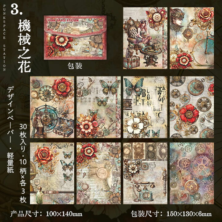 楽天市場】即日出荷 スチームパンク ヴィンテージ ペーパー 