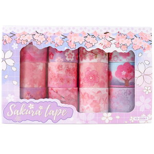 即日出荷 柄違い16ロール マスキングテープ コラージュ素材 買い得セット 桜 さくら 桜の花 桜の木 木 樹 和風 和柄 チェック柄 格子 ピンク 大容量 手帳シール デコレーション 桜シール 桜の