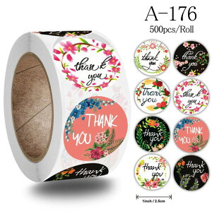 500��/���[�� �M�t�g�V�[�� Thank you �V�[�� Thank you ���肪�Ƃ� ���b�s���O ���x�� �~�^ ���a 2.5cm A-176